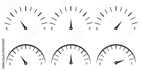 Car speedometer. Auto dashboard with gauge of speed, tachometer, odometer. Icons isolated on transparent background. Panel of meter of fuel, engine rpm and temperature. Sport car.  speedometer panels,