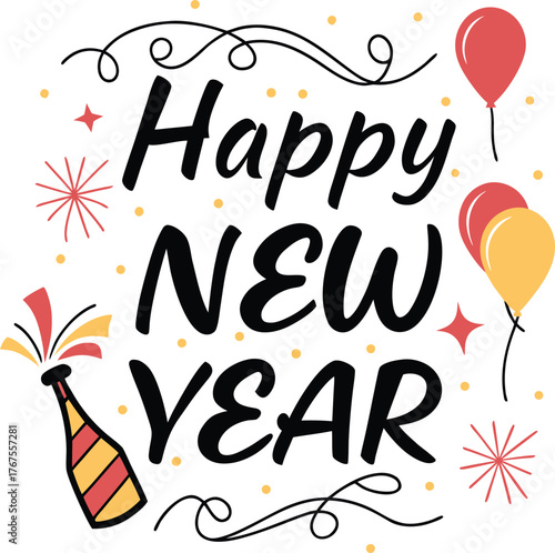 "Happy New Year" Vector Design