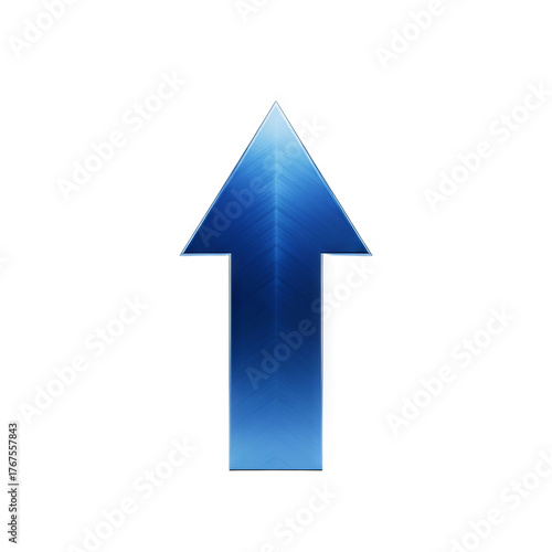Free Download Blue arrow pointing upwards isolated on black background for business and technology concepts - GFXLoad