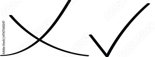 Check tick mark icon set. Cross box x check mark. check box icon with right and wrong buttons and yes or no checkmark on transparent background
