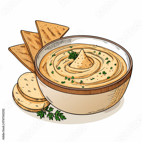 Featuring Create Bold Stroke Lebanese Hummus Bowl Wit Vibrant Creative Visual