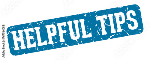 helpful tips rectangular sign. helpful tips stamp