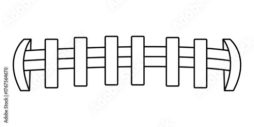 American football laces silhouette sports