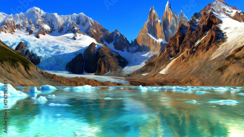 Patagonian Glacier Lake