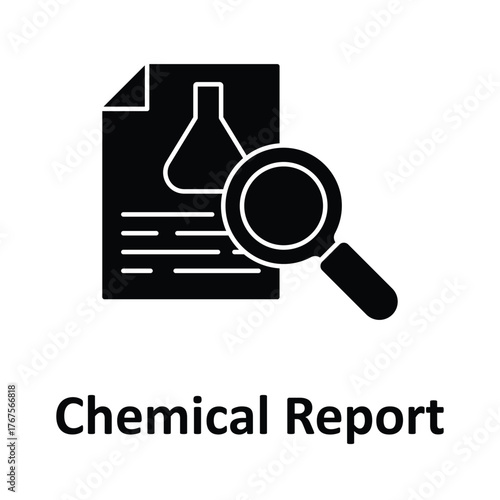Chemical Report Vector Icon which can easily modify or edit