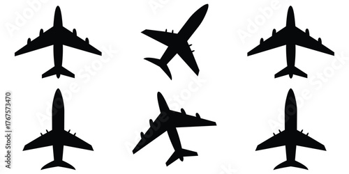 Airplane Flight Path Icons Set – Dashed, Dotted & Curved Route Lines | Travel & Navigation Vector + Transparent PNG