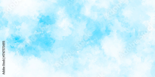 Abstract grunge sky blue soft painted watercolor paint splash. inspiring views of fluffy clouds blue sky background. cloudy blue sky various natural clouds and smoke. morning cloud in the sky.