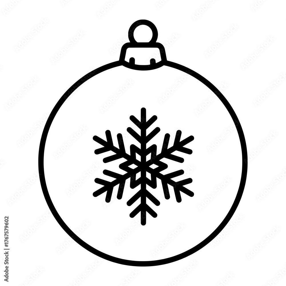 Obraz premium Ornament with Snowflake Design
