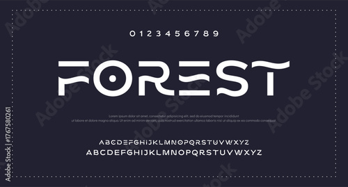 Font digital cyber alphabet, cyberpunk letters A, B, C, D, E, F, G, H, I, J, K, L, M, N, O, P, Q, R, S, T, U, V, W, X, Y, Z and futuristic numerals 0, 1, 2, 3, 4, 5, 6, 7, 8, 9, vector