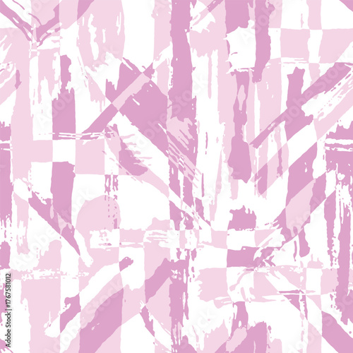 White and pink grunge patte...