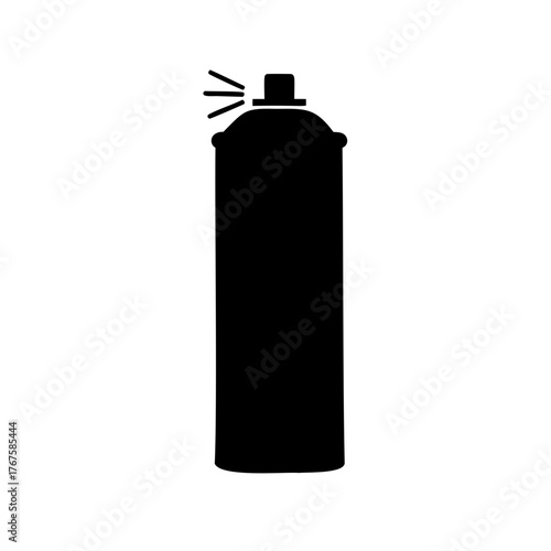 Silhouette of a Spray Paint Can with Propellant, a classic aerosol container