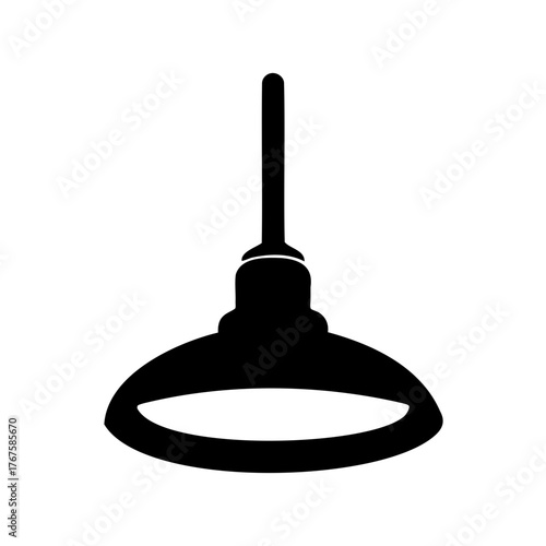 Silhouette of a minimalist pendant lamp, creating soft and ambient lighting.