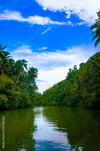 August 21, 2025. Bohol, Philippines. Tranquil cruise along Loboc River.