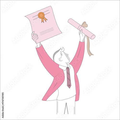 vector illustration Celebrating Achievement and Success