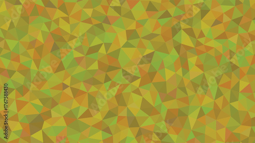 Abstract geometric background low poly triangle pattern in shades of green and brown modern vector design