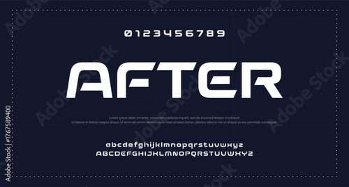 Creative modern urban alphabet font. Digital abstract moslem, futuristic, fashion, sport, minimal technology typography. Simple numeric vector illustration