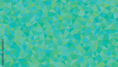 Abstract geometric background colorful mosaic pattern in shades of green and blue great for modern design projects