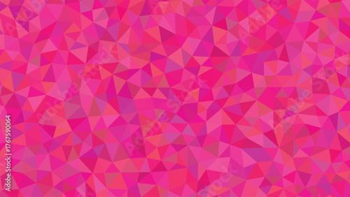 Abstract geometric pattern with a vibrant pink and magenta color scheme, creating a mosaic effect.