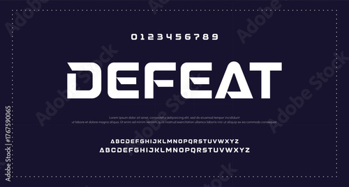 Modern minimal logo alphabet font. Typography abstract sans serif technology, electronic, movie, future, creative logos fonts. vector illustration