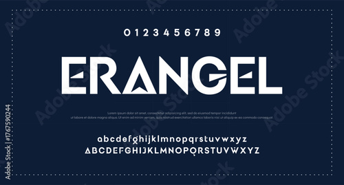 Creative modern urban alphabet font. Digital abstract moslem, futuristic, fashion, sport, minimal technology typography. Simple numeric vector illustration