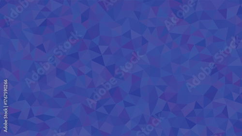 Abstract background composed of a mosaic of blue and purple geometric triangles.