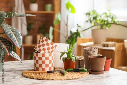 Indoor gardening setup with...