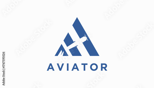 aviation aviator company vector logo