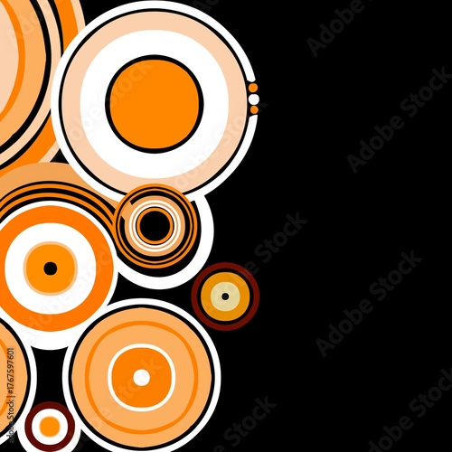 American ethnic tribal fabric design features a unique Round pattern in rich  Orange tones, inspired by the flowing movement of waves. The wave-like vinfluence ethnic the elements, creating ,ethnic v