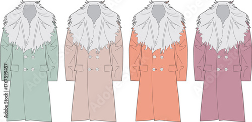 Fashionable Winter Coats with Fur Collar A Colorful Collection