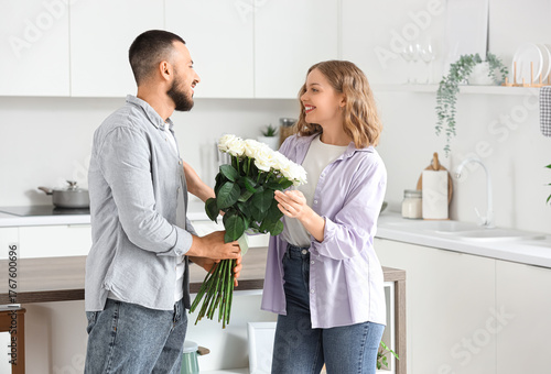 Young woman receiving white...