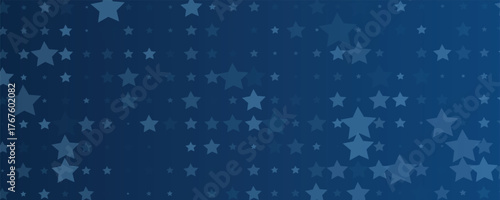 Star pattern on blue gradient background template. America 4th of July Memorial or Independence day theme wallpaper.