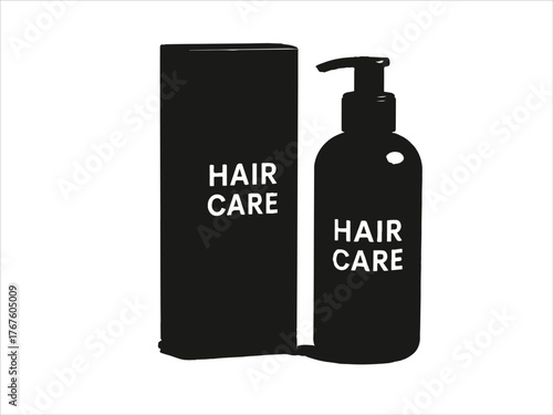 
3D white pedestal for haircare product packaging