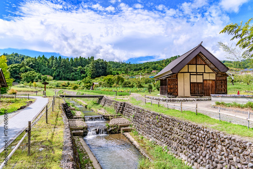 山形河北町の紅花資料館の静かなたたずまい
