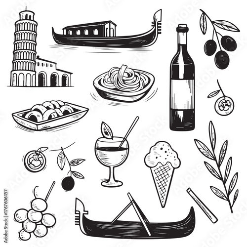 Summer vacation elements vector