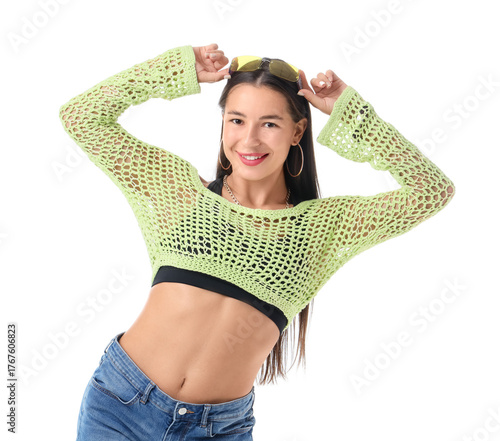 Beautiful hip-hop dancer on...