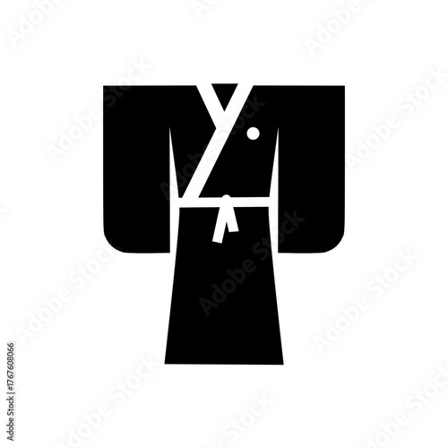 Minimalist Kimono Icon Design for Fashion and Culture