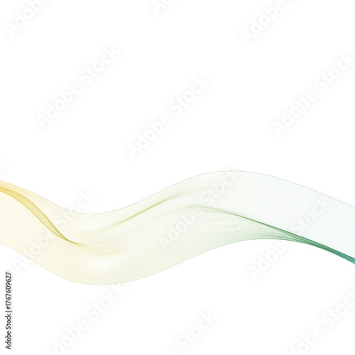 Soft waves in yellow-green abstraction. Eps 10