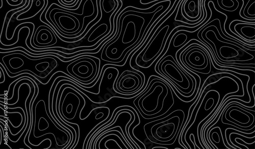 Topographic map patterns, topography line map. Vintage outdoors style. Topographic Map Seamless Pattern. Complex maze-inspired design with expressive black and white line artistry. 