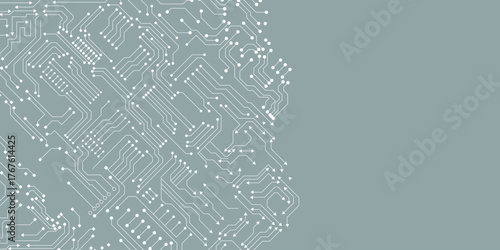 Abstract background with circuit board, technology design stock illustration