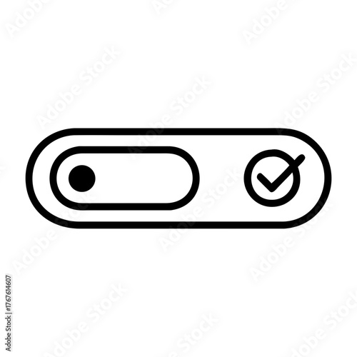 A black vector outline of a radio button element