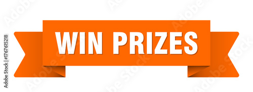 win prizes ribbon isolated on transparent background. win prizes ribbon