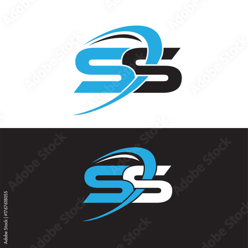 Creative S or SS Letter Logo Design Abstract Modern Business Brand Identity