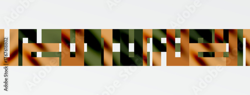 Abstract geometric shapes, muted colors, horizontal composition. Texture suggests digital rendering or painting. Minimalist design.