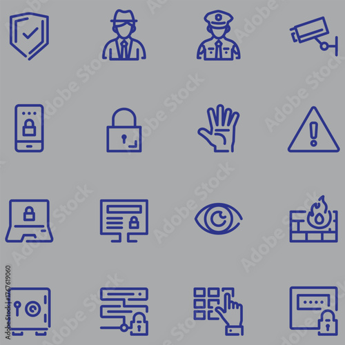 Icons Set  Minimal Outline Symbol Pack