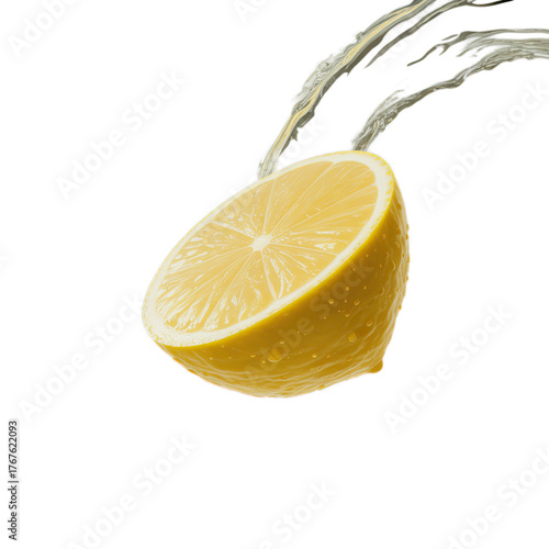 lemon slice isolated on white