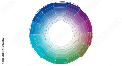 Colorful circular gradient palette in modern abstract design