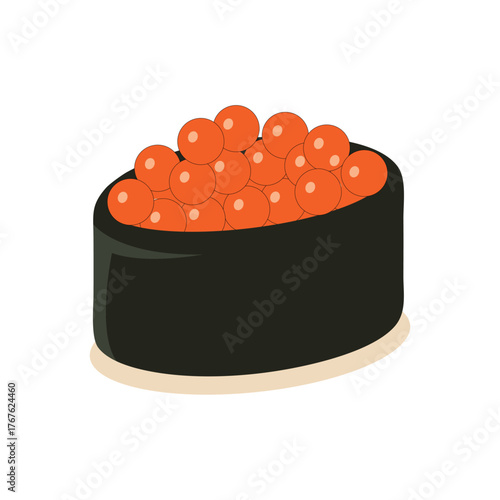 Use fresh maki sushi with delicious fish eggs