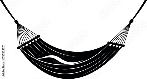 Hammock vector illustration for relaxation and summer vacation concept design