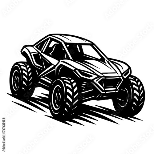 futuristic dune buggy concept with aerodynamic