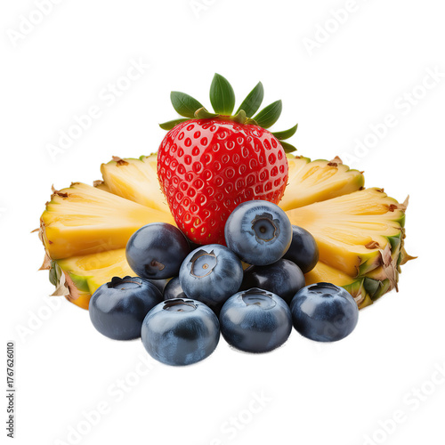 blueberries and strawberries